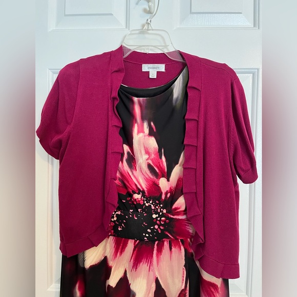 Talbots floral, Aline knee length dress in size 14. - Picture 5 of 7